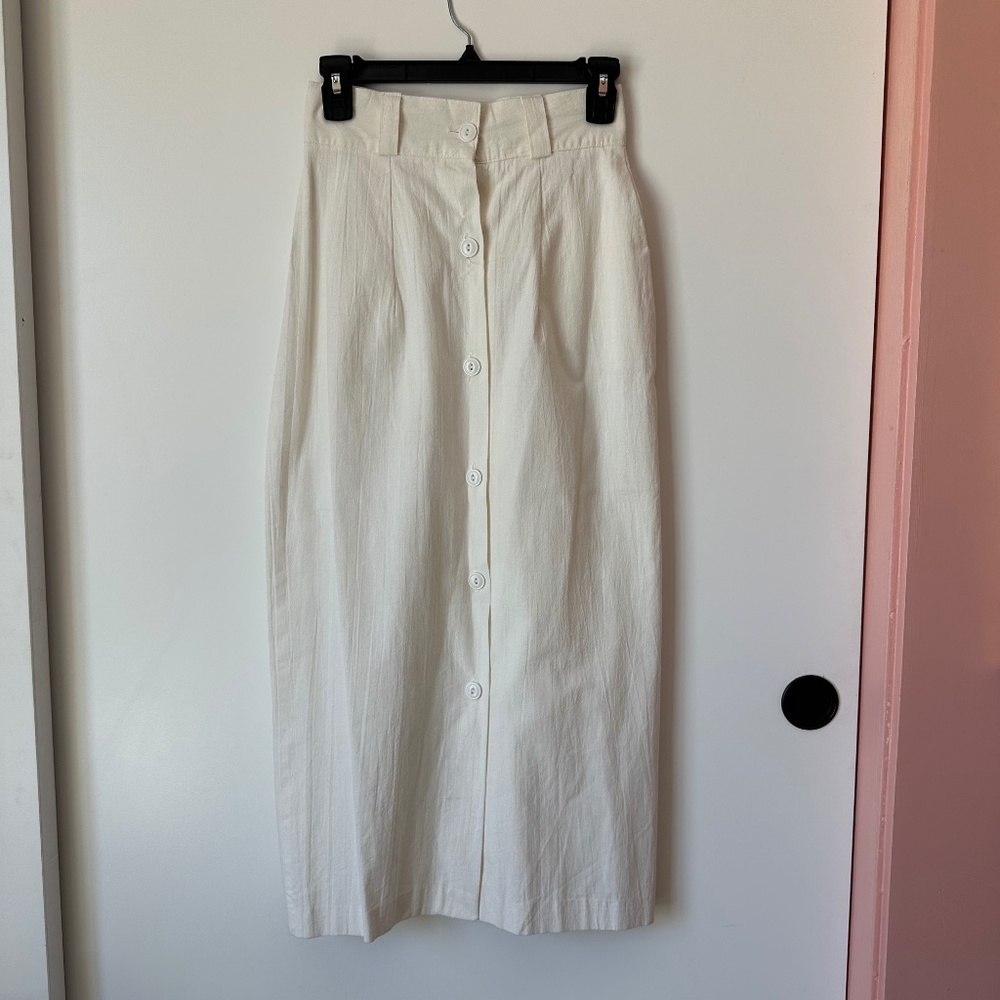 Vintage White Pencil Skirt
